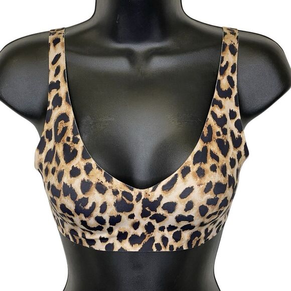 Victoria’s Secret Leopard Print Women's Seamless Bralette Cream Brown 32A - Picture 1 of 15